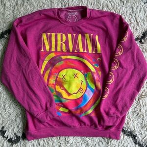 Nirvana Magenta Sweatshirt S/M from Urban Outfitters
